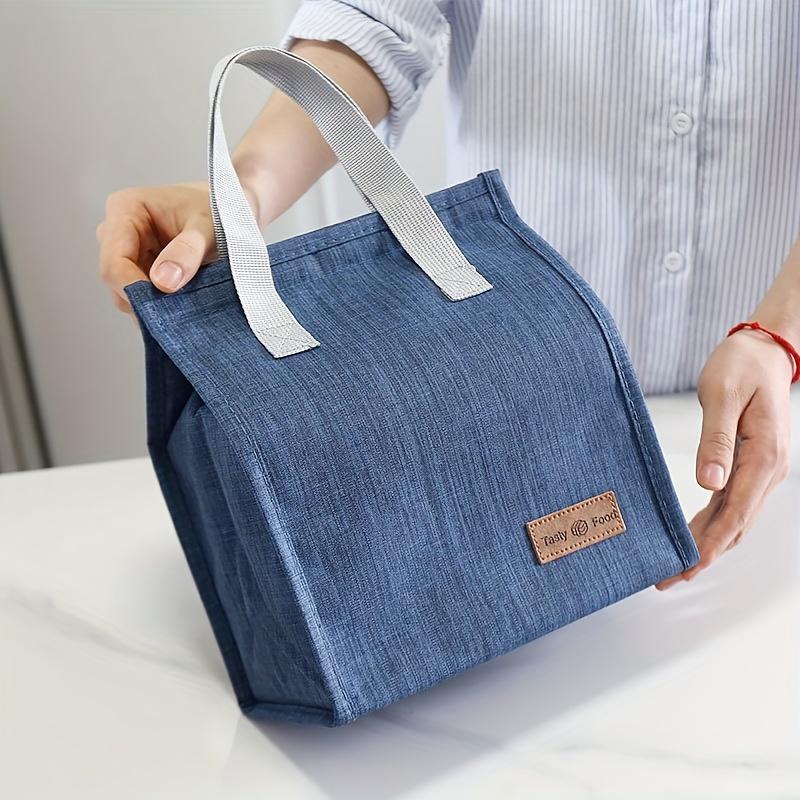 Sac à lunch isotherme portable, Sac pour boîte à lunch, Sac isotherme portable couleur unie exquise Sac pour boîte à lunch, Contact non alimentaire