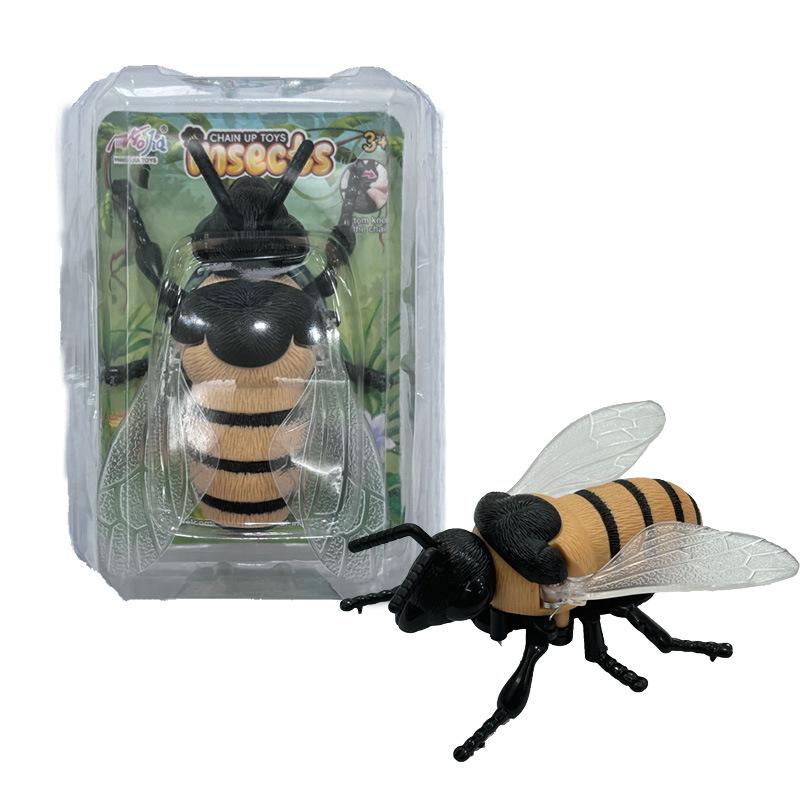 

1 шт. Креативный игрушечный модель насекомого-пранкера с анимацией, заводная пчела, биомиметические игрушки, детские пластиковые животные, заводная игрушка