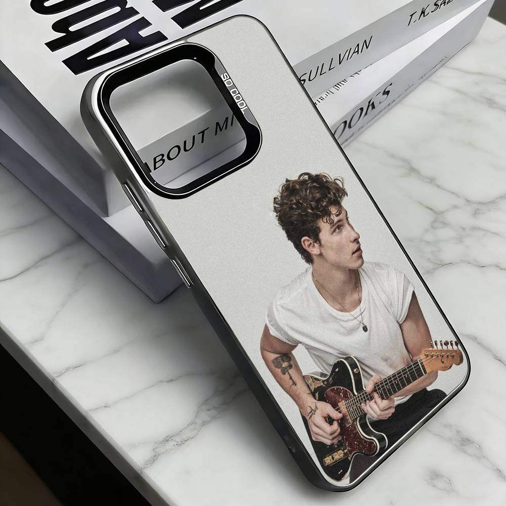 S-Shawn M-Mendes  Phone Case For iPhone 17,16,15,14,13,12,11 Plus,Pro Max,XS,Colored Silver Plated Inside Cover