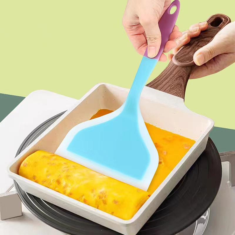 Multi-Purpose Non-Stick Pan Utensils - Silicone Egg Spatula, Wide Pancake Turner, And Egg Flipper For Cooking And Baking
