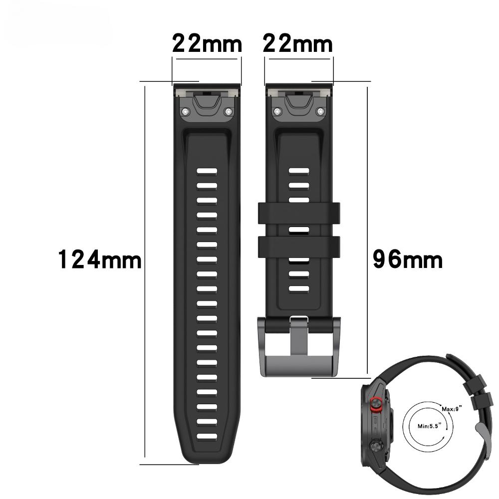 26mm 22mm 20mm QuickFit Silicone Strap For Garmin Fenix 8/Tactix 8/Enduro3/Fenix E 7X Bracelet Wristband Forerunner 965/955 Band