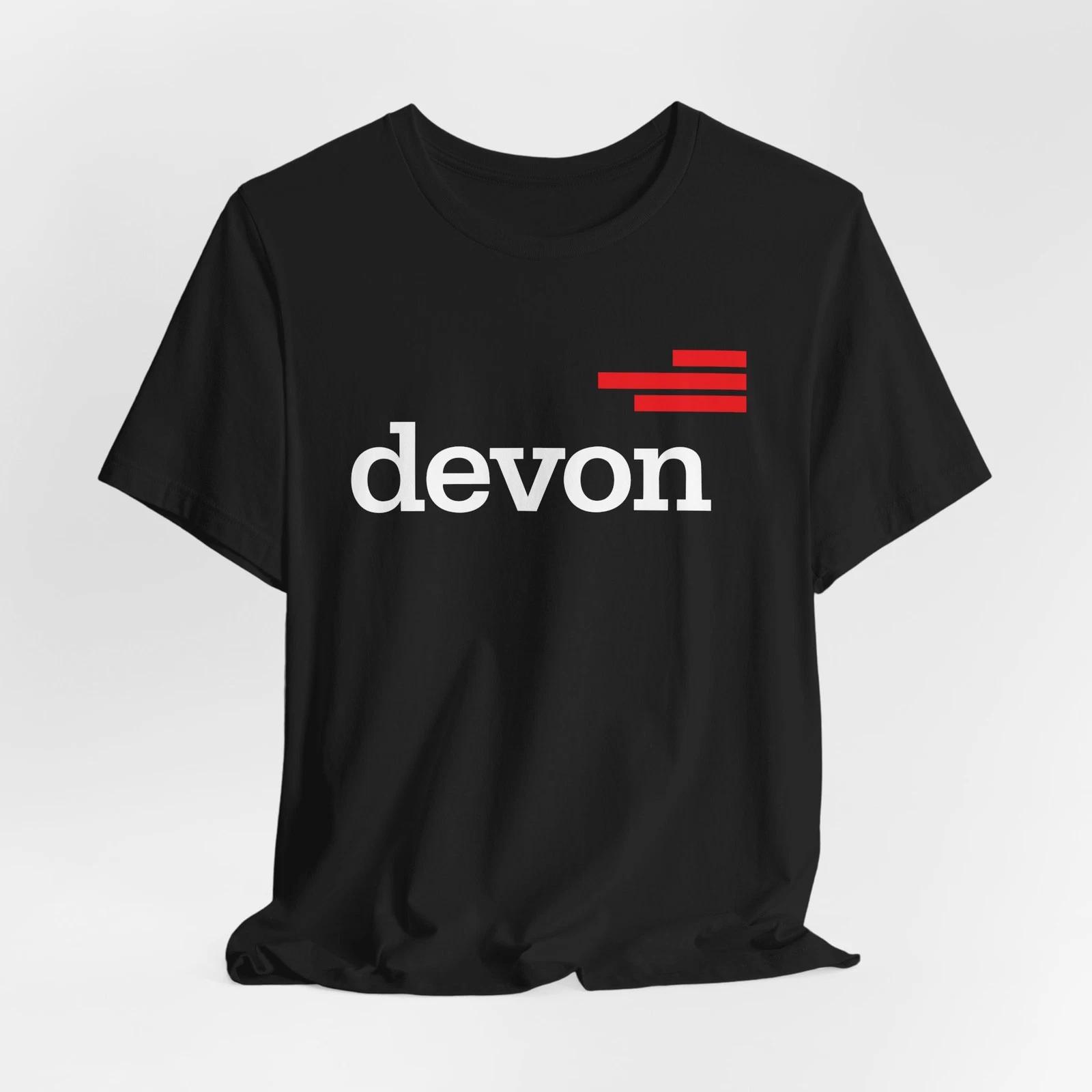 Unisex Adult Casual Graphic Devon Energy Logo isex T-Shirt Navy Gra... XXXXL
