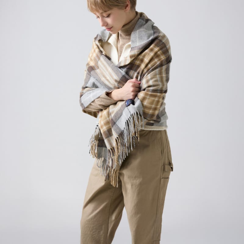 ABRAHAM MOON Merino Wool Shawl 70cm - McKellar