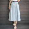 New ArrivAls Open Run Women PAstel Color A Line Long Skirt bAck bAnd Slim Belt