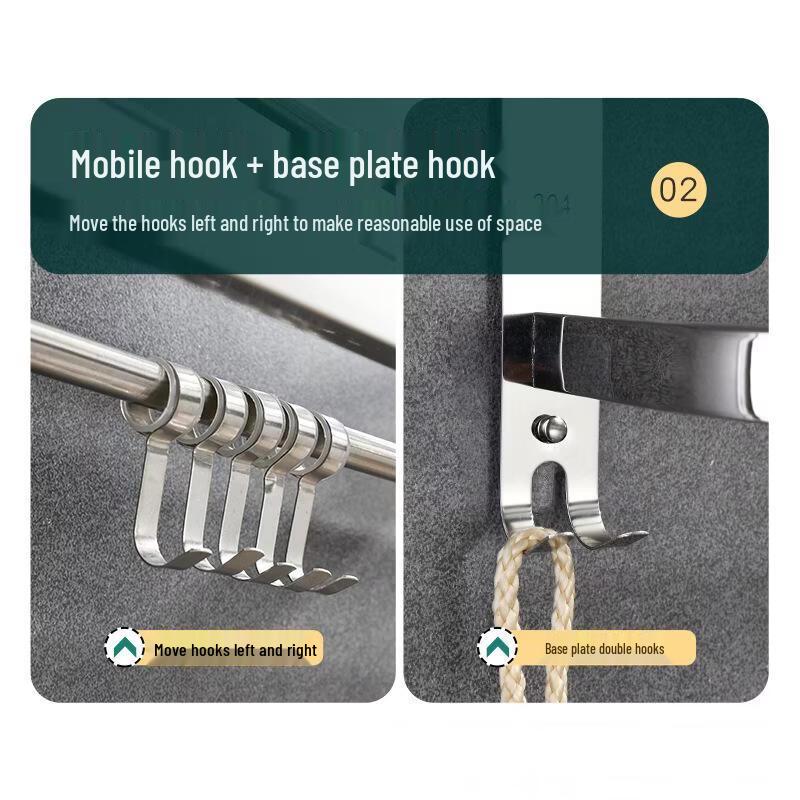 Yili 304 Stainless Steel Foldable Bathroom Towel Rack