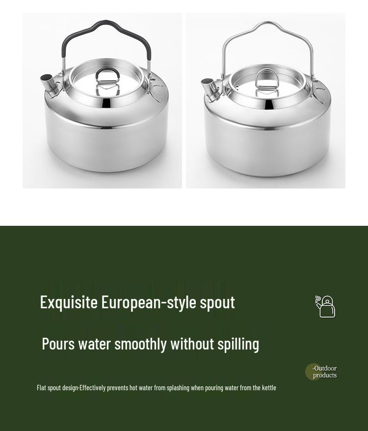 316 Stainless Steel Outdoor Camping Kettle for Tea Making