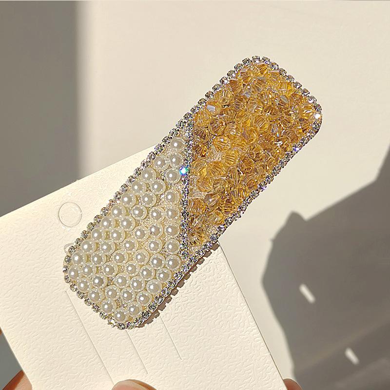 Beautiful Shiny Rhinestone Hairpins Creative Rectangular Hair Clips Woman's Hair Accessories