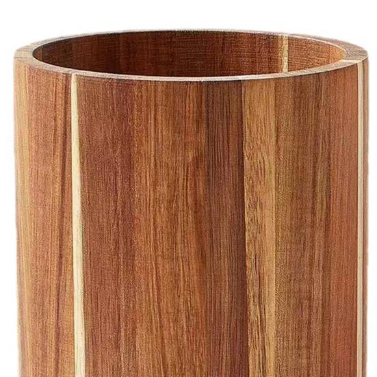 Dřevěný držák na náčiní 360 stupňů otočný kuchyňský organizér na pracovní desku velká kapacita stěrka lžíce kuchyňské náčiní nádoba na náčiní