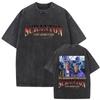 The Office Dunder Mifflin Dwight Washed T-shirt Tv Show Scranton The Electric City T Shirts Mens Gothic Rock Vintage T-Shirts