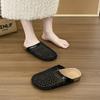 Fashion Versatile Bag Head Half Slippers 2025 Summer New High-end Outer Wear Cool Slippers Home Soft Bottom Cool Slippers