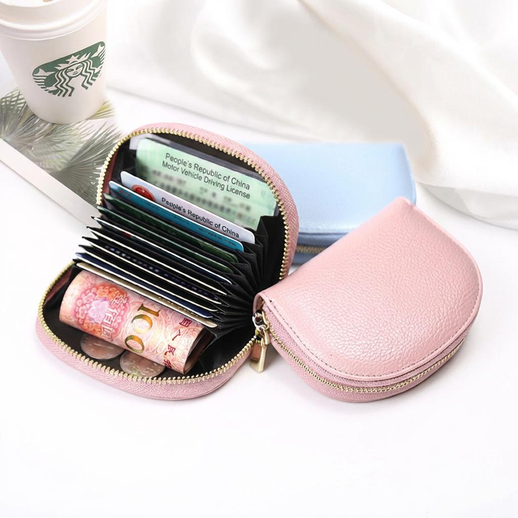 Münztaschen-Portemonnaie Anti-Diebstahl Akkordeon-Kartenhalter Ausweis-Halter Anpassbarer PU-Leder-Kartenhalter Für Einkaufen Kurze Ausflüge