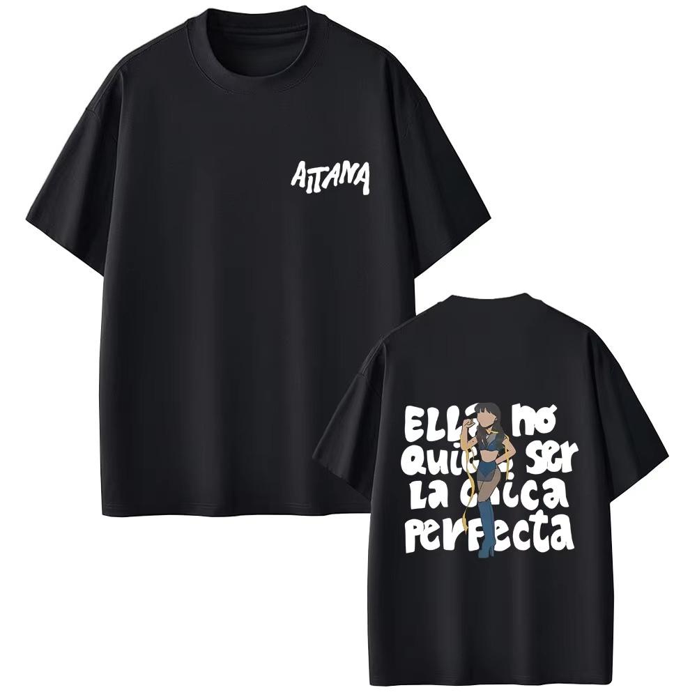 Singer Aitana Graphic Tshirt CUARTO AZUL Print T Shirts Men Women Fashion Pop Music Streetwear 2026 Vintage Tshirt Fans Gift