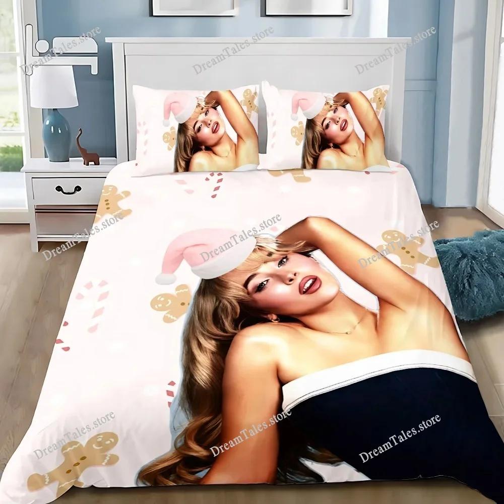 Bedding Set Sabrina CarpenterS Duvet Cover Pillowcase Adult Boy Girl Bedroom Decoration Children Gift Single Double Large Size