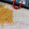 Silver-Plated Gold 2mm Glass Seed Bead Bracelet Necklace DIY Accessories