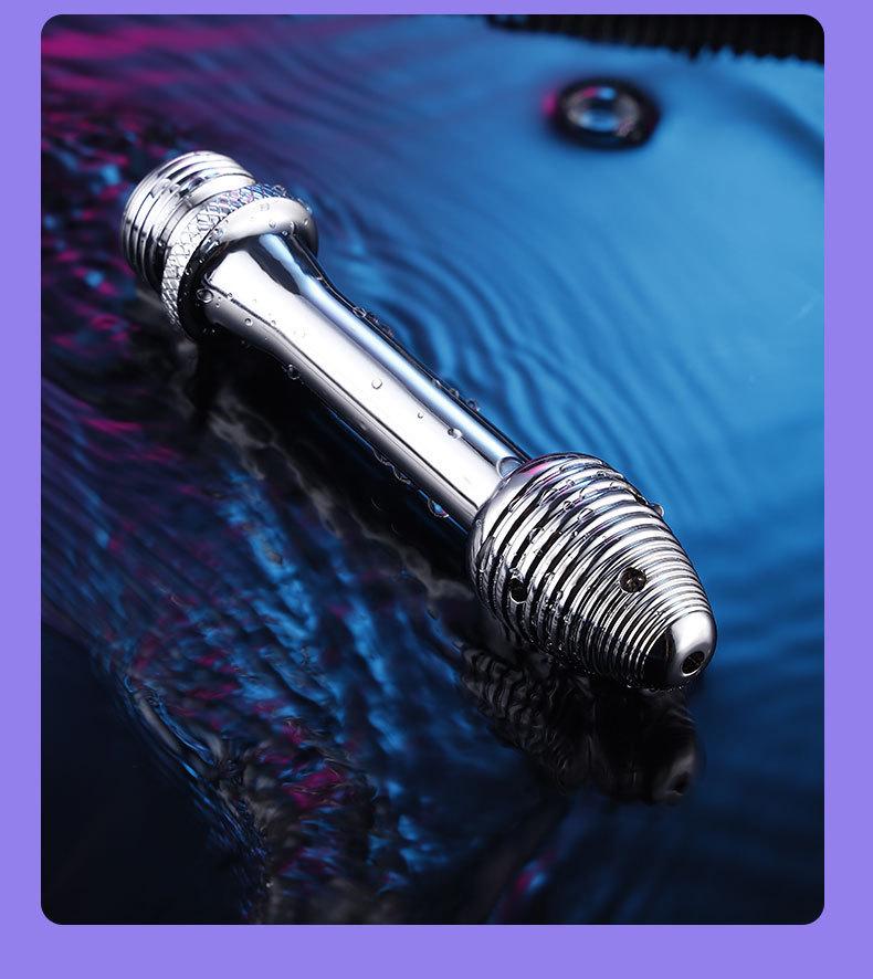 Premium Threaded Metal Douche for Intimate Hygiene and Adult Play