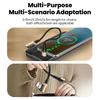 66W 90 Degree Elbow Short USB‑A to Type‑C Fast Charging Cable 0.15m 0.25m 0.5m High‑Speed Data Wire For iPhone Xiaomi 17 Phones