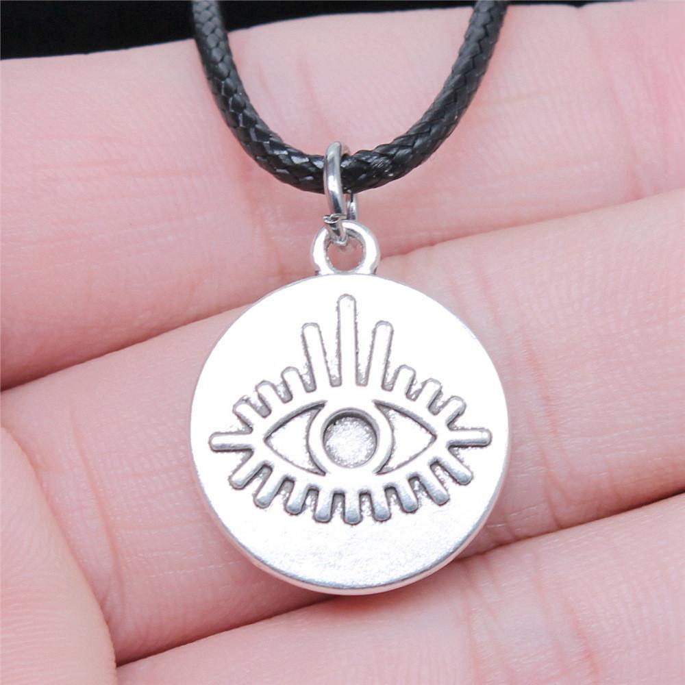 45cm Necklace Leather Chain Big Eye Of Horus Minimalist Jewelry Components QN029