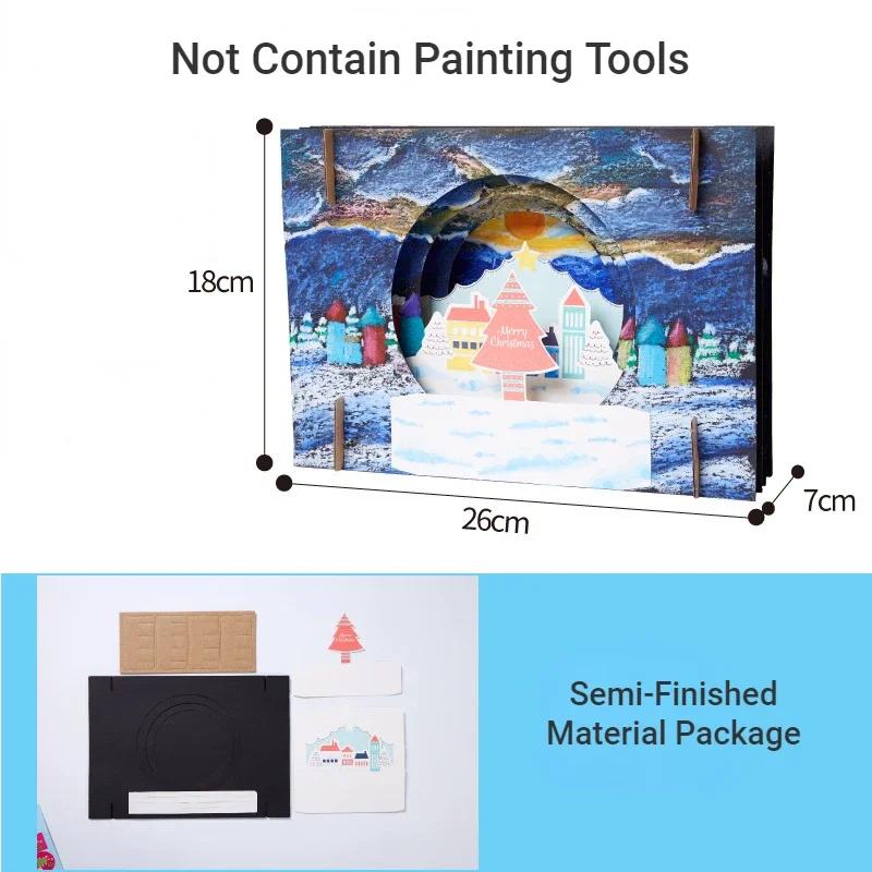 Kids DIY Craft Toys Xmas Theme Handmade Kids Crafts Drawing Toy Painting Craft Kit Educational Toys for Children Christmas Gifts