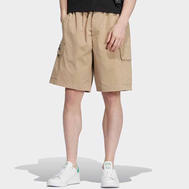 Adidas Originals Trefoil X Charr Morita Co-Branded Logo Print Straight Loose Shorts Unisex Bottoms Brown HR3465