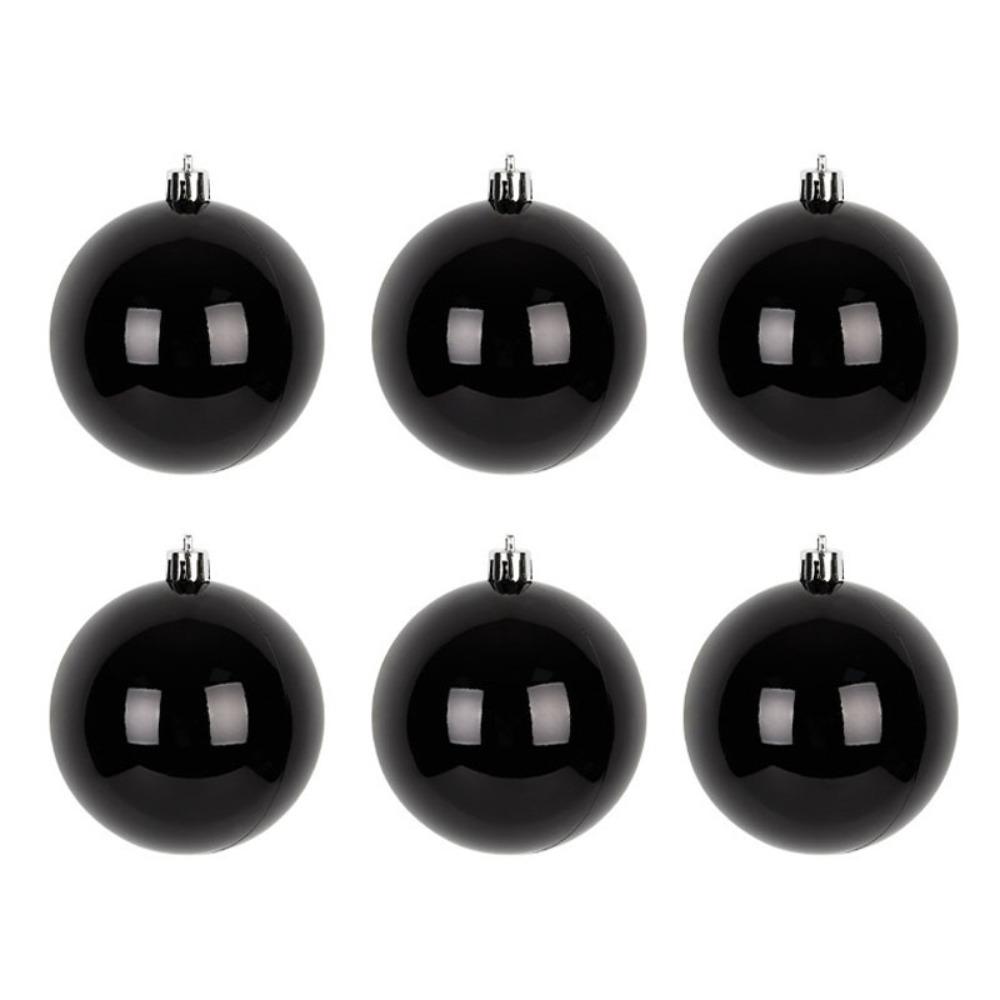 4/6Pcs 6/8/10cm Black Christmas Ball PVC Christmas Home Decoration  Shopping Mall