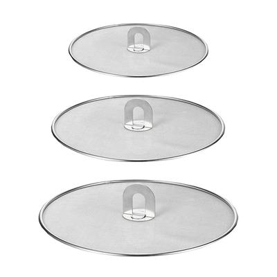 Schermo anti-schizzi d'olio in acciaio inossidabile antiscivolo, protezione anti-schizzi d'olio per padella, coperchio anti-olio, filtro per pentola a rete, utensile da cucina