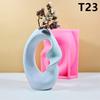 Hollow heart flower vase resin silicone mold heart-shaped vase concrete mould Valentine's Day gift Love flower pot gypsum molds