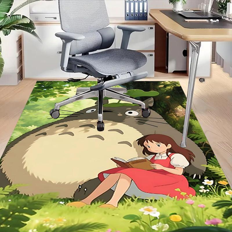 1 Stück Totoro Freunde Teppich für Spielzimmer Schlafzimmer Wohnzimmer Sofa Heimdeko, Kinder Spielbereich Teppich Rutschfeste Fußmatte Y72911
