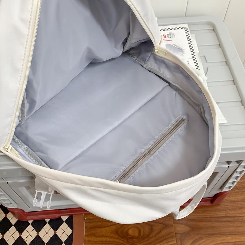 Студенческий однотонный школьный рюкзак женский дорожный рюкзак младших школьников — фото 11