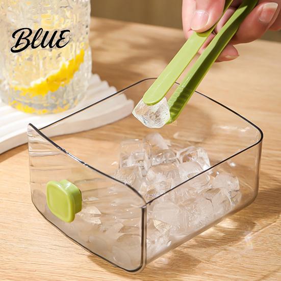 Efficient Ice Making System 48 Cube Maker with Easy Push Release Lid Bin Tray Built-in Storage Box for Whiskey Cocktails Coffee Beverages Freezer