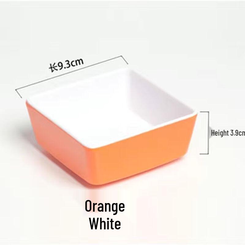 Jijun Melamine Square Snack Plate (10-Pack)
