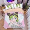 Anime Bizarre Adventure Bedding Set JoJo's Duvet Cover Pillowcase Jotaro Kujo Quilt Cover for Boys Girls Twin Queen Size