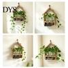 Hanging Glass Vase Wooden Wall Propagation Planter, Mounted Planter with Clear Tubes for Hydroponic Plant Holder Plants, Display Shelf Living