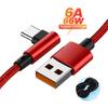 66W 6A USB C 91° Right Angle Cable For Xiaomi Fast Charging Cord for Honor Huawei OnePlus Realme Angled Data Wire Nylon
