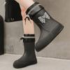 Women's Waterproof Rain Boots 2025 New Style Elastic Mid Calf Water Shoes NonSlip Rubber Boots Outdoor Fashion