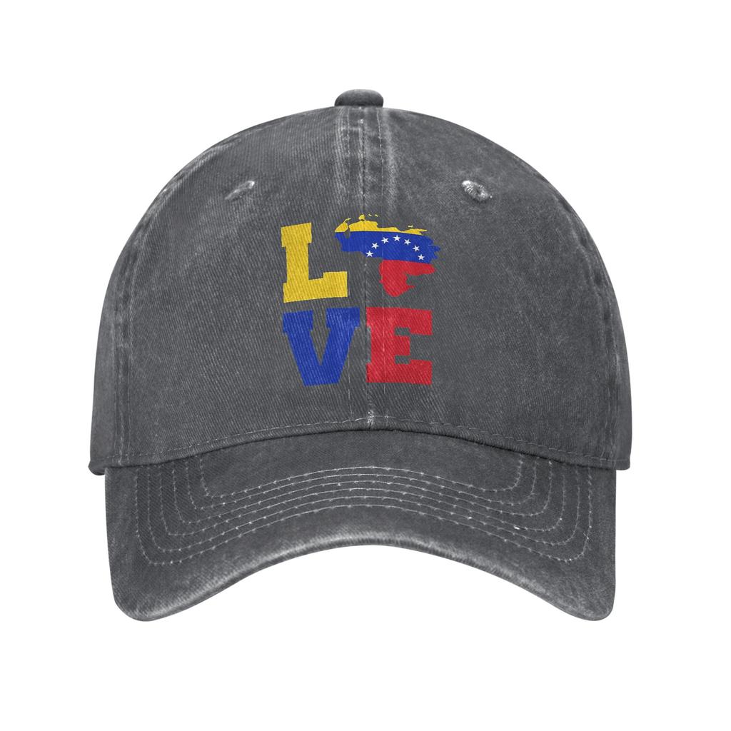 Love Venezuela Map Flag Tricolor Casual Baseball Cap Running Hippie Trucker Hat Summer SunProof Couple Women Baseball Caps
