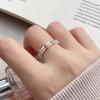 S999 Sterling Silber Zirkon Doppel-Schicht-Ring - Elegant, Vielseitig & Verstellbares Offenes Finger Design für Damen mit Hochwertigem Glanz.