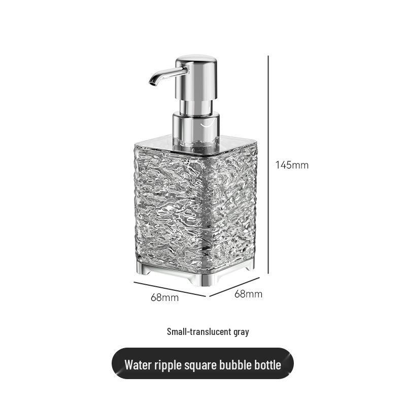 Luxury Water Ripple Dispenser Set: Travel Bottles for Hand Soap, Shampoo, and Shower Gel.