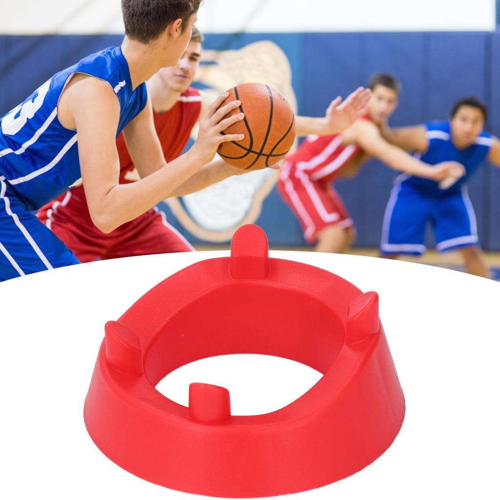 5Pcs Round Ball Display Stand Plastic Ball Holder for Football Basketball Volleyball Rugby Red