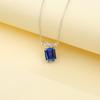 Zhou Hengfu S925 Cultured Sapphire Necklace for Women - Elegant European & American Light Luxury Bestseller.