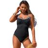 Costume da bagno intero ricamato con conchiglie da donna, nuovo costume da bagno europeo e americano, bikini intero a tinta unita