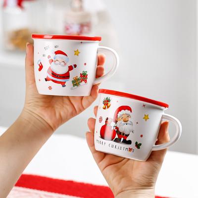 Uroczy Kreskówkowy Świąteczny Kubek Ceramiczny Kubek do Kawy Kubek Mikołaja Kreatywny Kubek do Wody