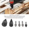 6pcs With 4 Handles Wood Splitter Drill Bit Woodworking Firewood Splitter  Household Use