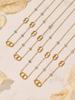 18K Gold Plated Stainless Steel Double Layer Heart Pendant Necklace