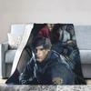 Leon S Kennedy Resident Evil  Warm Soft Plush Throw Blanket for Kids and Adults Funny Flannel Bedspread for Sofa Bed Cover