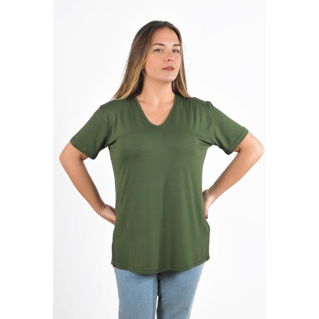 Women's V-neck Large Size T-shirt Cty-cnd-01