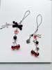 1 Piece Charms Red Cherry Bow Phone Chain Key Ring Y2K Bag Pendant Keychain Accessory Girlfriend Gift