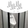 4 Pieces Two Ear Urinal Screen Brackets Toilet Partition Panel Bracket Easy Installation Hardware