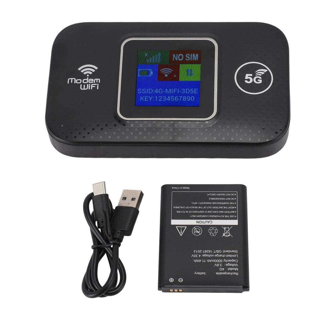 Portable WiFi Modem 300Mbps 4G Portable WiFi Router Sharing Up To 10 WiFi Devices USB Powered for Cell Phones for Europe