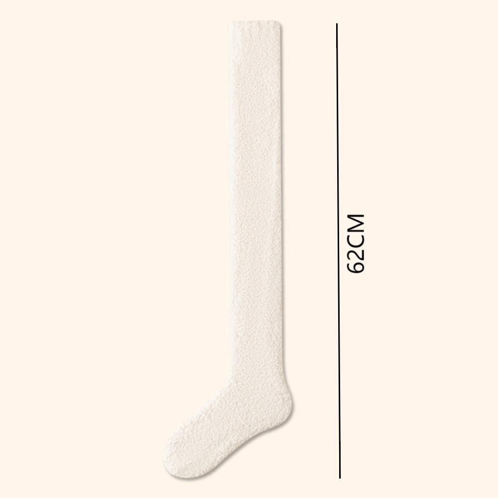 Coral Fleece Long Tight Socks Soft Foot Warmers Fashion Boot Socks  Fall Winter