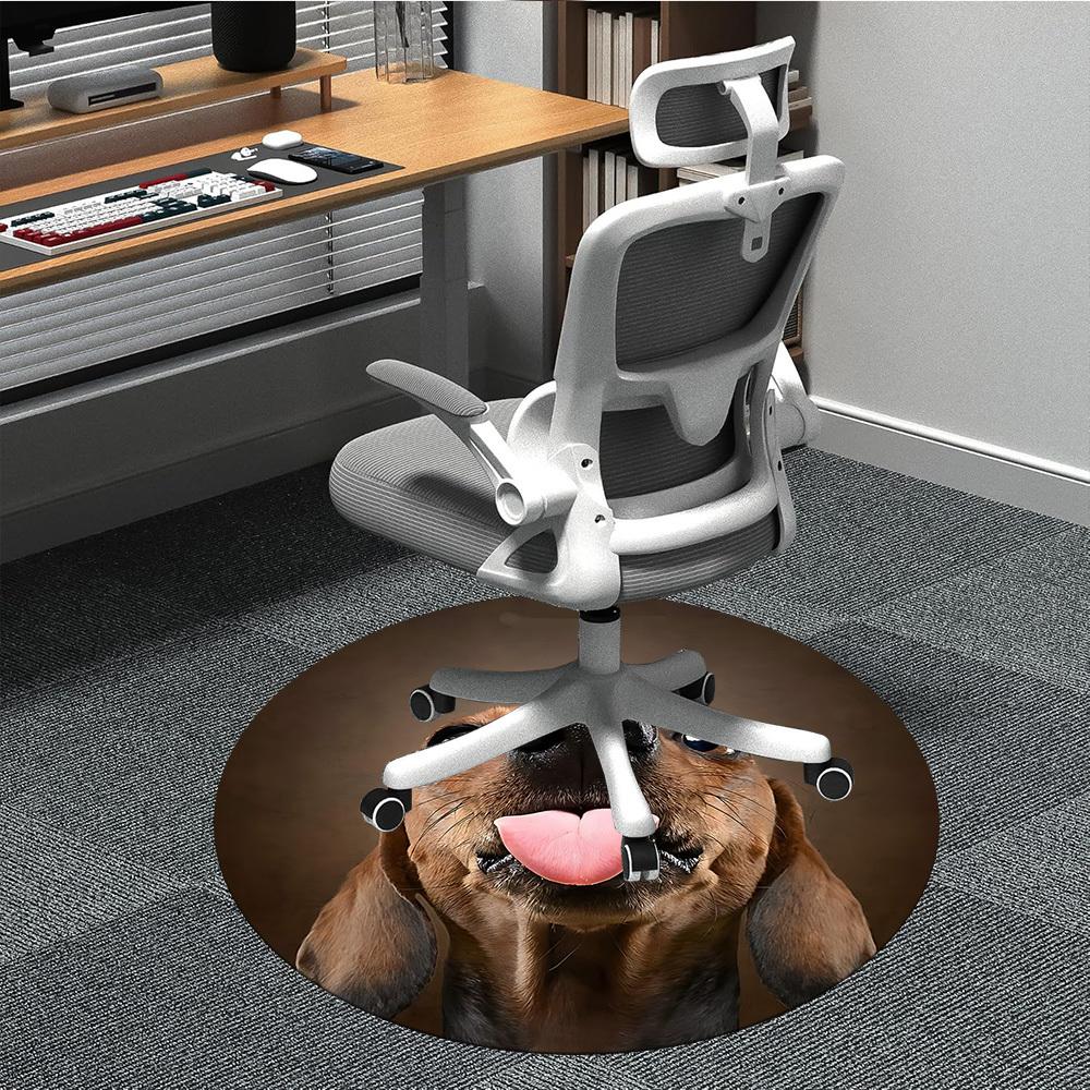 

1pc Dachshund Chair Carpet for Office, Non-slip, Soft and Durable Office Rug for Interior Decoration, Perfect for Office yy260313004 80cm by 80cm